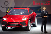Новый кроссовер от Lamborghini «обулся» в 24-дюймовые шины Pirelli